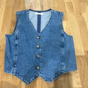 Mango Denim Vest Size Medium